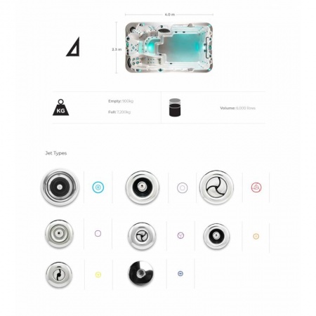 Плавательный спа-бассейн Vortex Spas Aqualounge Плавательный спа-бассейн Vortex Spas Aqualounge